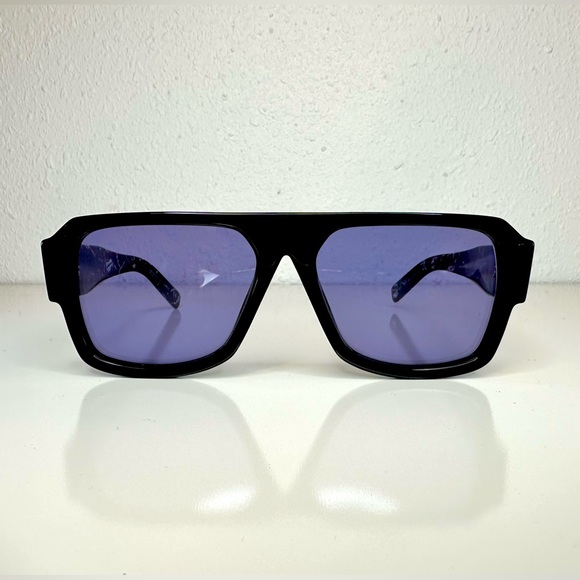 Prada Sunglasses PR22YS in Black/Violet Mirror - Picture 2 of 8